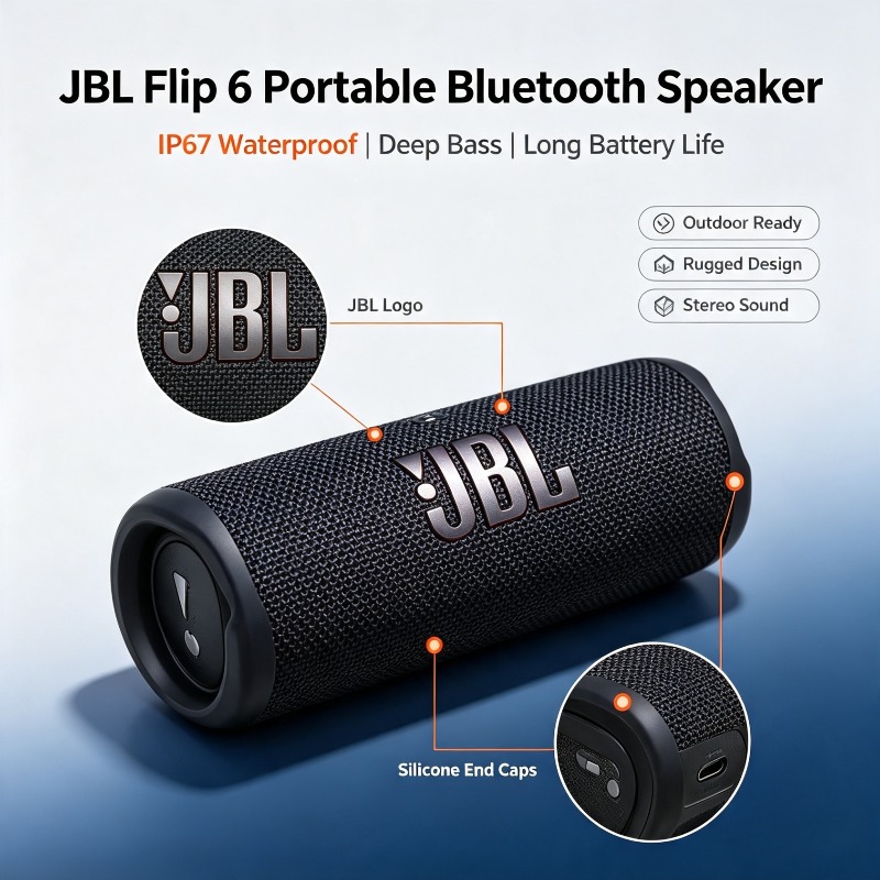 JBL Flip 6 مضخم صوت لاسلكي مقا - مراجعة Jbl Speaker Flip 6 وسعره