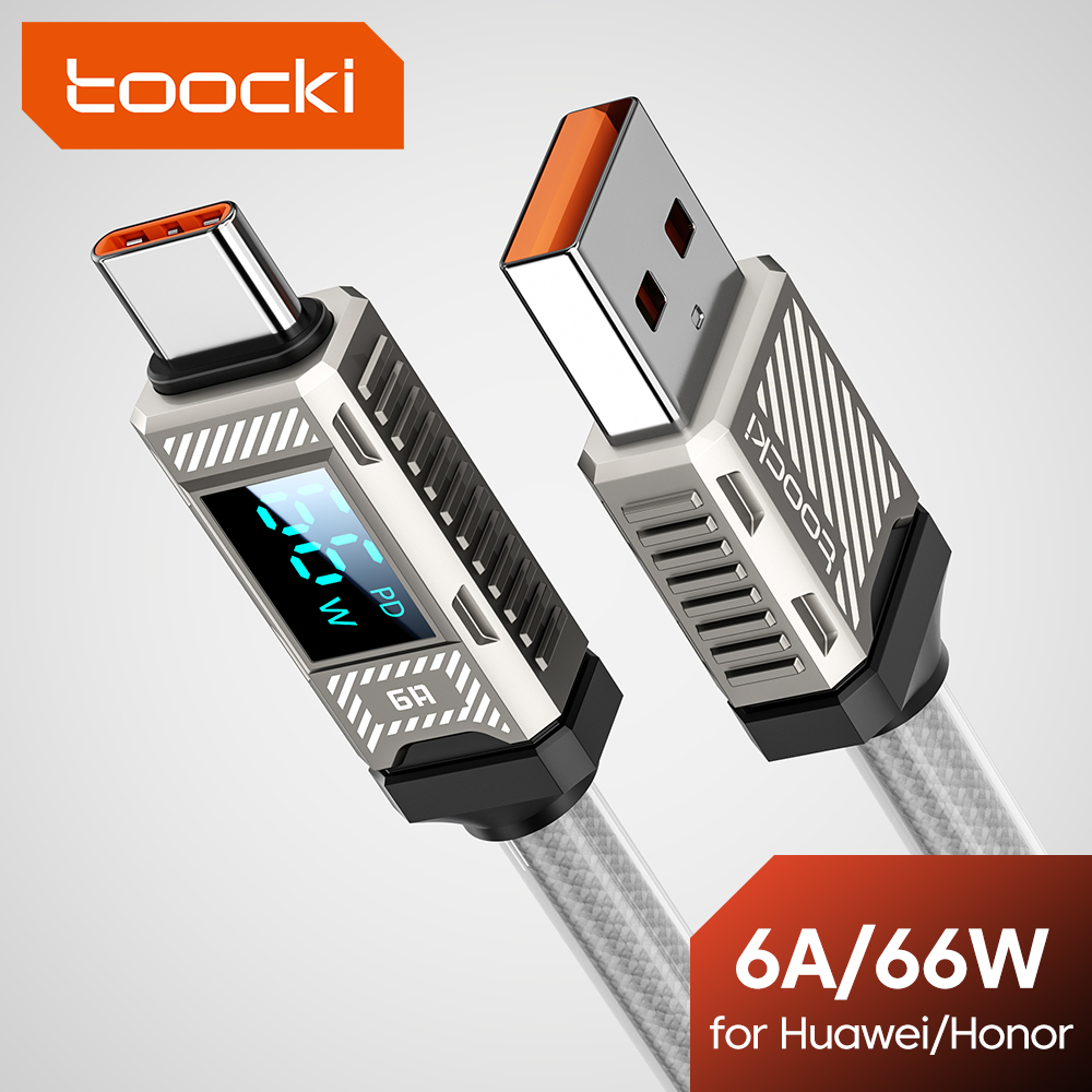 Toocki PD 66 واط USB C كابل 6A - مراجعة Usb C Earphone وسعره