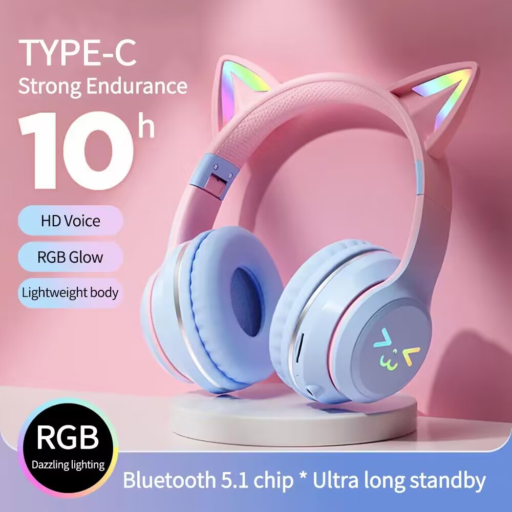 سماعات أذن لاسلكية RGB متوهجة  - مراجعة Gaming Headset Rgb وسعره