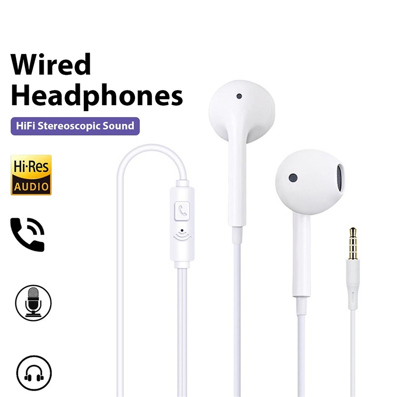3.5 مللي متر السلكية سماعة في  - مراجعة Wired Earphone Mic وسعره